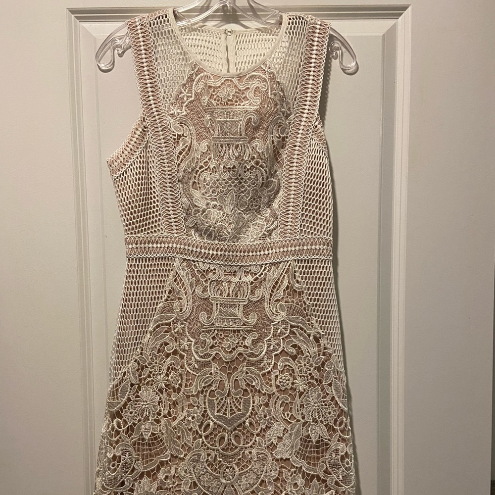 White Cream & Lace Dress